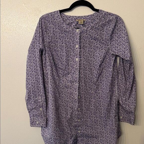 Duluth Trading Co Purple Floral Shirt - Picture 1 of 6